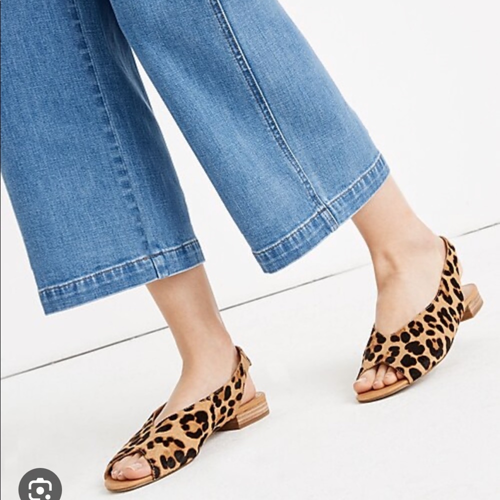 Madewell The Tavi Slingback Sandal in Leopard Hair